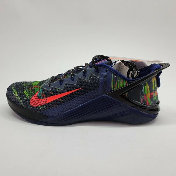 Nike Metcon 6 Flyease "I Am Not A Robot" Mens Blue Void Crimson DB3790-400 NEW - Picture 7 of 11